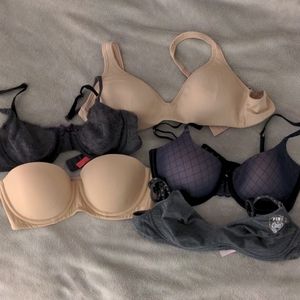 Lot of 5 bras, size 36 B